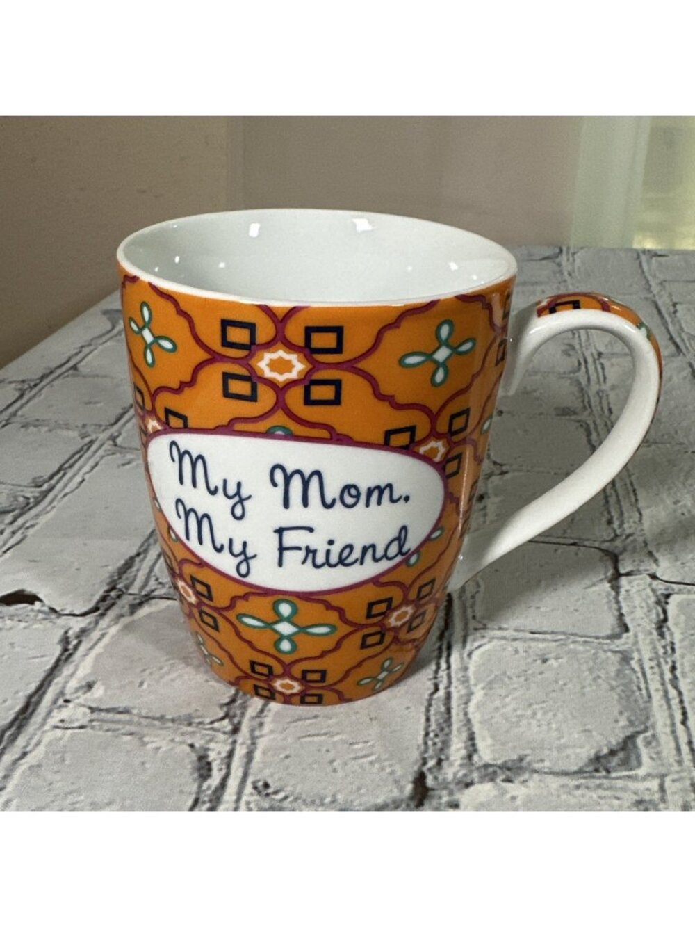 Francesca's 2013 by Mudpie Coffee Mug Teacup Handcrafted "My Mom My Friend" 14oz